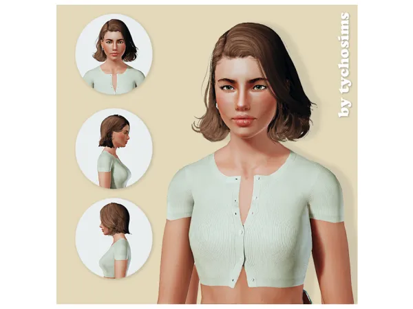 S club Elegant hairstyle 030523(Seri) 4to3 - The Sims 3 Custom Content