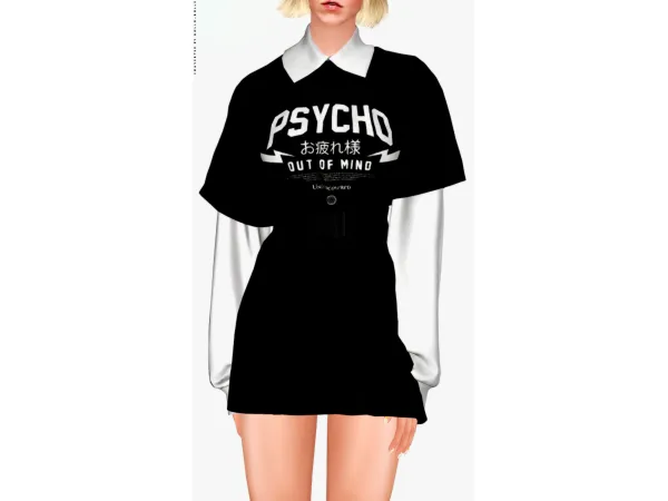 Gorillax3 Belted Tshirt Dress III 4t3 - The Sims 3 Custom Content