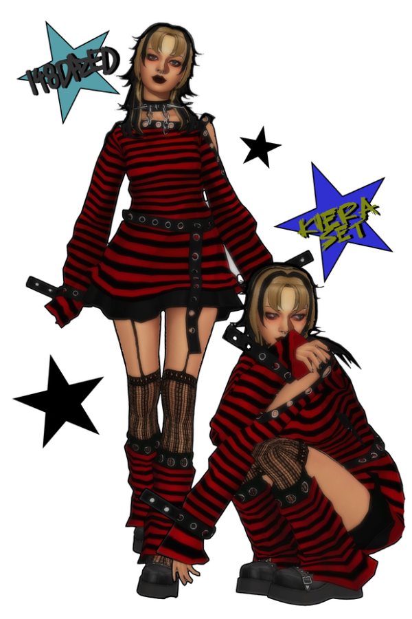 Mix KIERA SET by simsfinds - The Sims 4 Custom Content