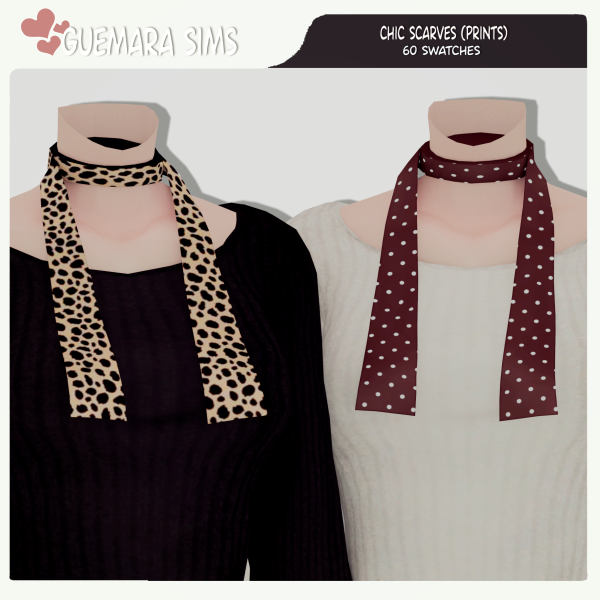 Alpha Chic Scarves by simsfinds - The Sims 4 Custom Content