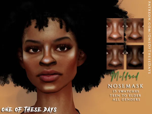 Alpha Nosemask06 Mildred by OneOfTheseDays - The Sims 4 Custom Content