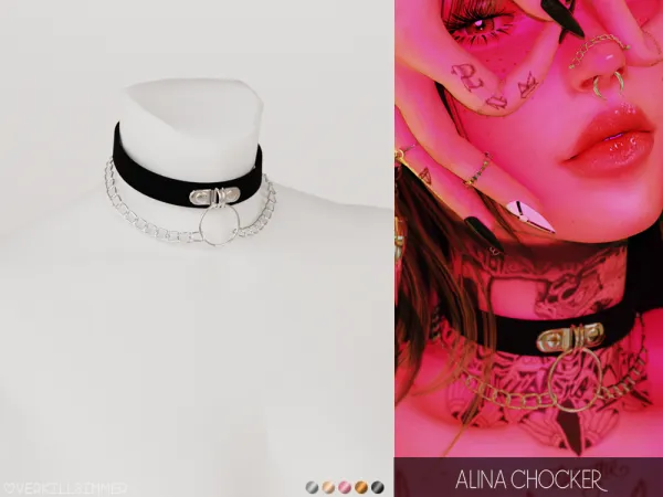 Alpha Alina chocker - The Sims 4 Custom Content