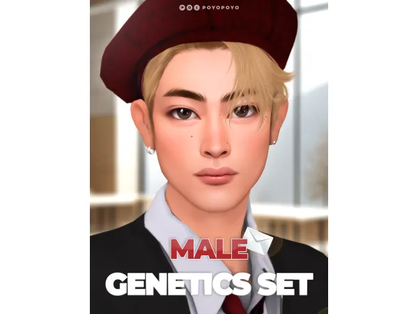 Mix Male Genetics Set by poyopoyosim - The Sims 4 Custom Content