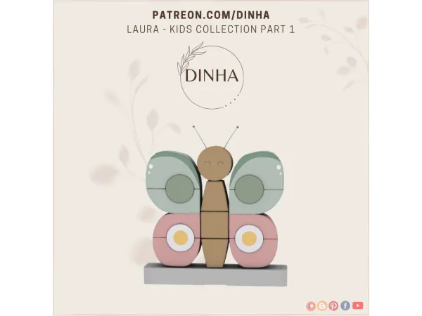 Mix Laura Kids Collection (Butterfly) - The Sims 4 Custom Content