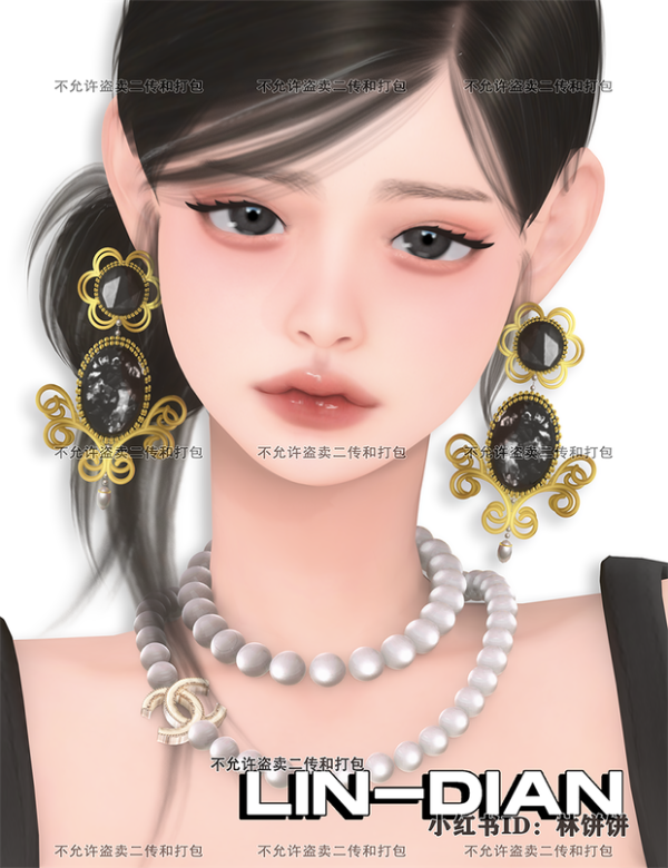 Alpha Earrings by simsfinds - The Sims 4 Custom Content