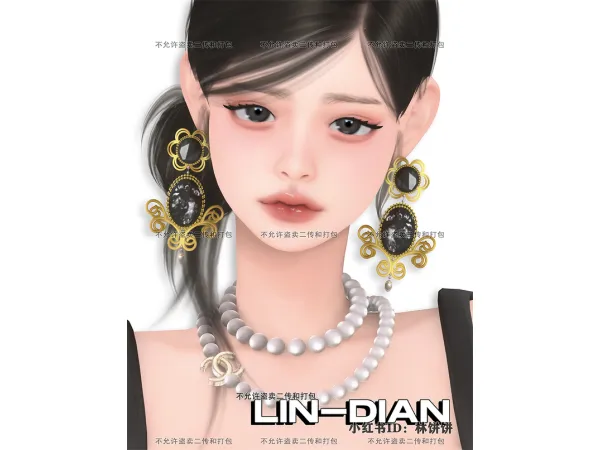 Alpha Earrings - The Sims 4 Custom Content