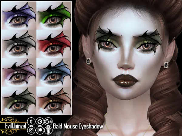 Alpha Bald Mous set - The Sims 4 Custom Content