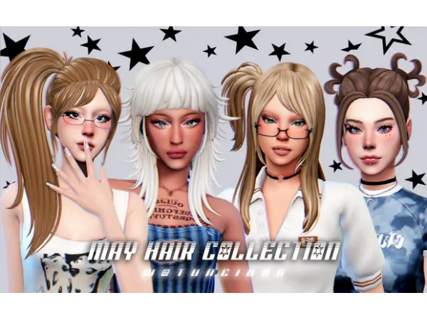 Maxis Match May Hair Collection - The Sims 4 Custom Content
