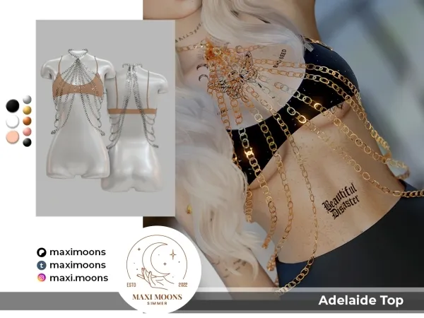 Alpha Adelaide Top - The Sims 4 Custom Content