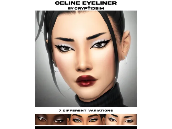 Mix celine eyeliner - The Sims 4 Custom Content