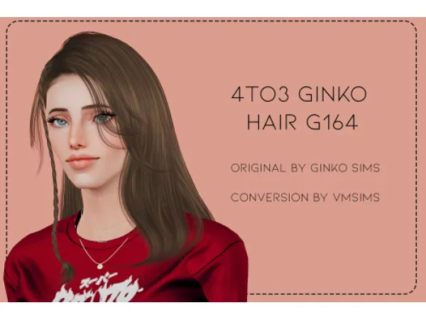 4to3 Ginko Hair G164 by VMSims - The Sims 3 Custom Content