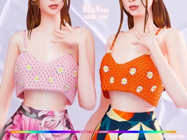 Alpha Eden Crochet top BRsims - The Sims 4 Custom Content