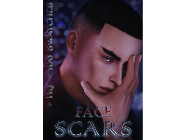 Mix Face Scars 2 - The Sims 4 Custom Content