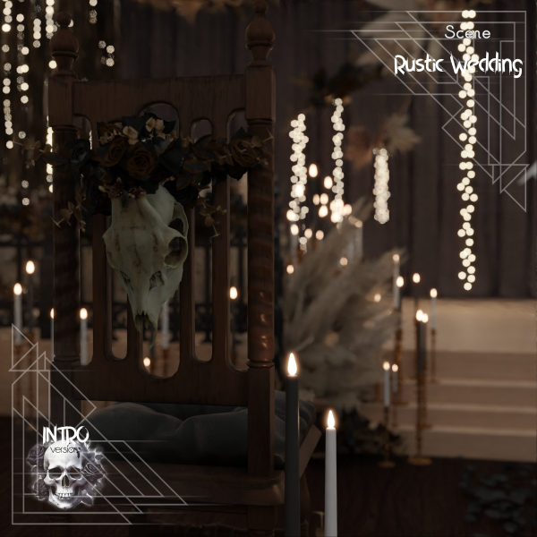 Alpha Rustic Wedding Blender Scene by simsfinds - The Sims 4 Custom Content