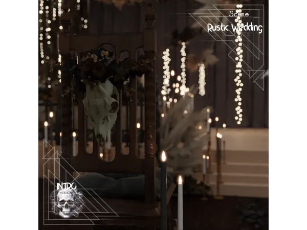 Alpha Rustic Wedding Blender Scene by introversionscenes - The Sims 4 Custom Content