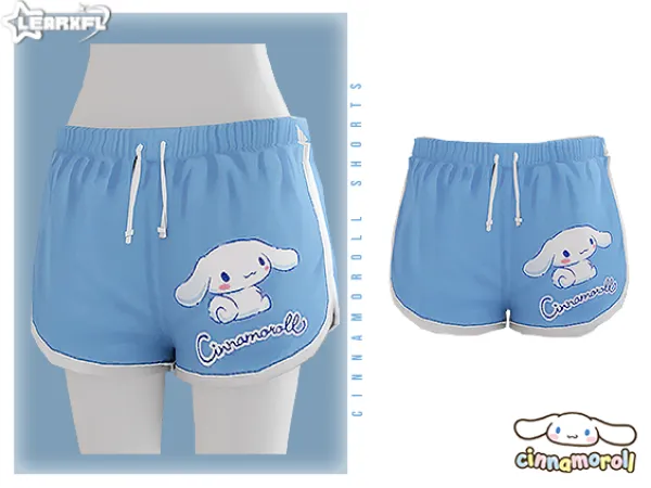 Alpha Cinnamoroll Back To School Collection Cinnamoroll Shorts [1417 Items] by Learxfl - The Sims 4 Custom Content
