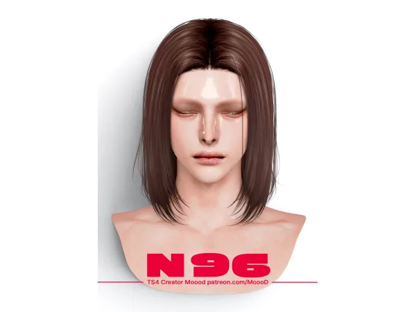 Alpha [SIMS4TS4] MoooD Hair N96 by MoooD - The Sims 4 Custom Content