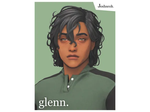Maxis Match Glenn Hair by jo_se_oh - The Sims 4 Custom Content