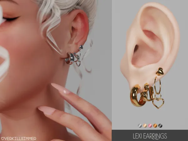 Alpha Lexi earrings - The Sims 4 Custom Content