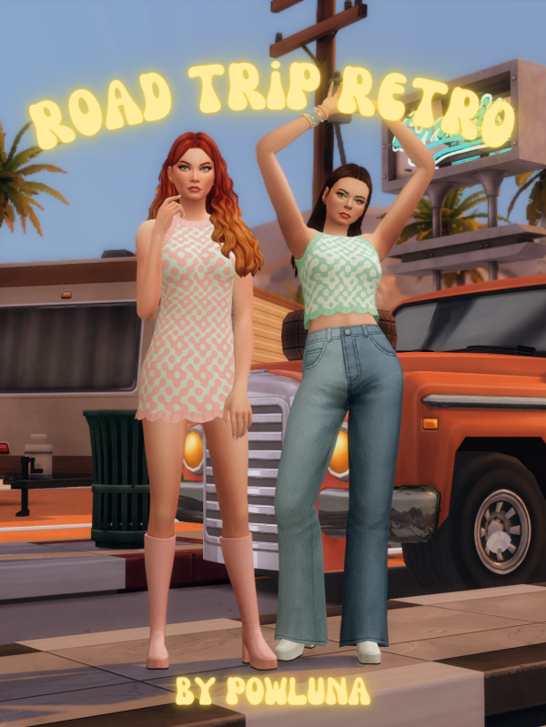Maxis Match ROAD TRIP RETRO by simsfinds - The Sims 4 Custom Content
