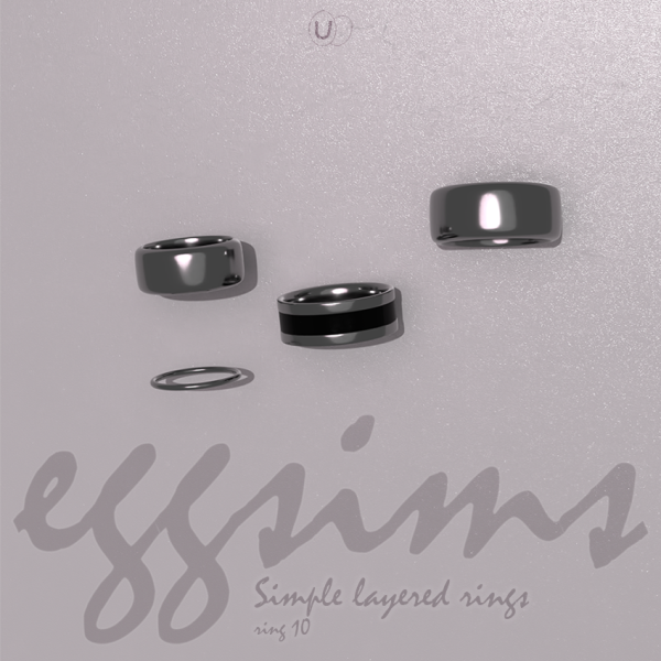 Alpha [ ] Simple layered rings (ring 10) by simsfinds - The Sims 4 Custom Content