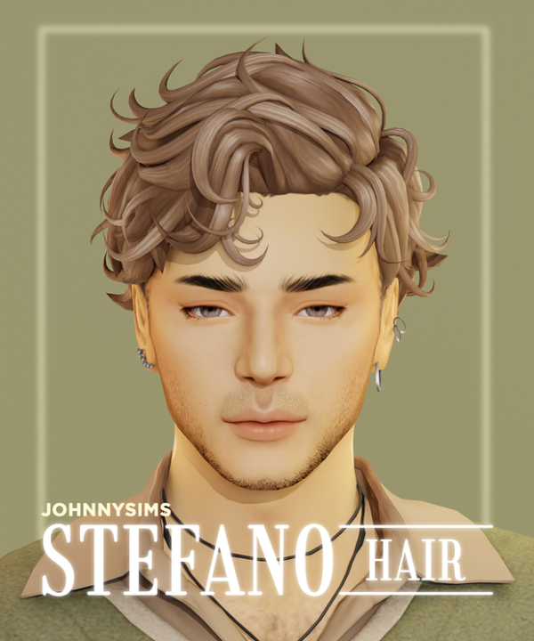 Maxis Match Stefano Hair by simsfinds - The Sims 4 Custom Content