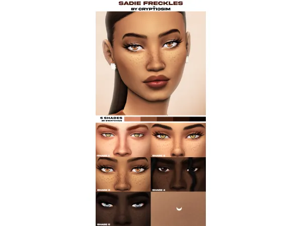 Maxis Match sadie freckles by crypticsim - The Sims 4 Custom Content