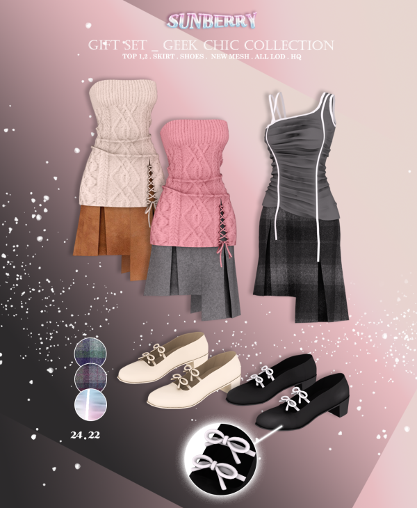 Alpha [SUNBERRY]GIFT SET_GEEK CHIC Collection2422X2 by simsfinds - The Sims 4 Custom Content