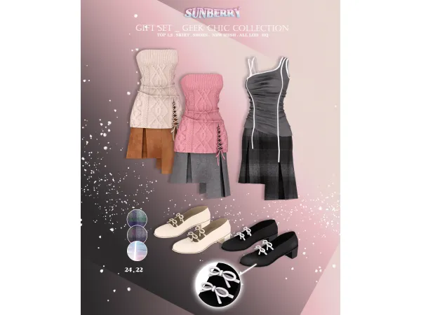 Alpha [SUNBERRY]GIFT SET_GEEK CHIC Collection2422X2 - The Sims 4 Custom Content