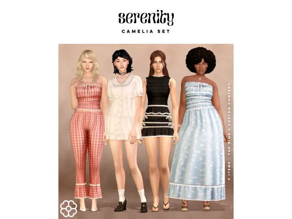 Maxis Match Camelia Set 9 items by serenitycc - The Sims 4 Custom Content