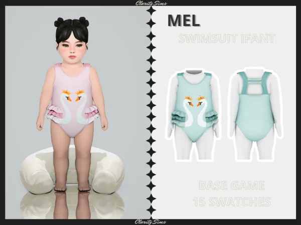 Alpha Mel Swimsuit Infant - The Sims 4 Custom Content