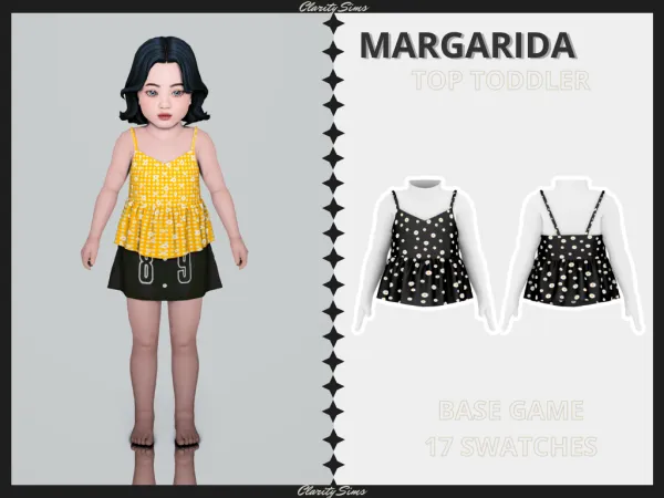 Alpha Margarida Top Toddler - The Sims 4 Custom Content