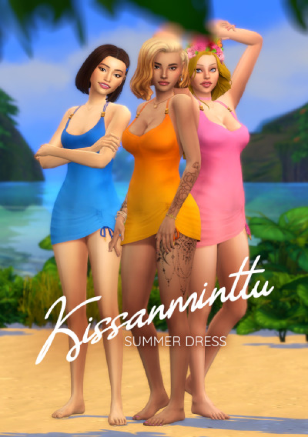 Maxis Match Kissanminttu Summer Dress by simsfinds - The Sims 4 Custom Content
