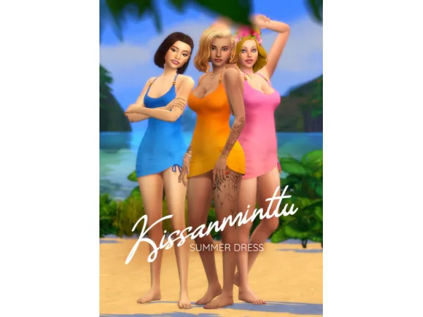 Maxis Match Kissanminttu Summer Dress - The Sims 4 Custom Content