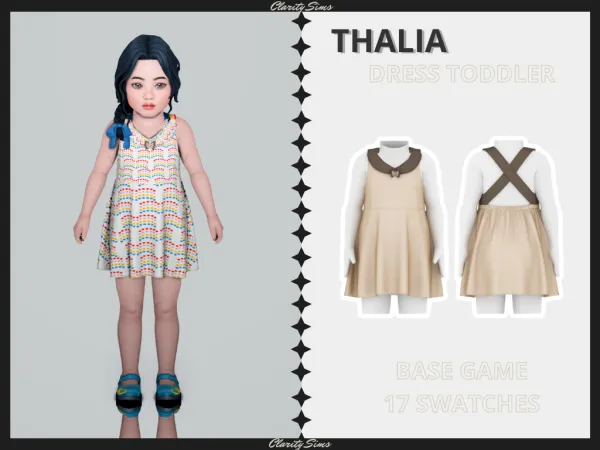 Alpha Thalia Dress Toddler - The Sims 4 Custom Content