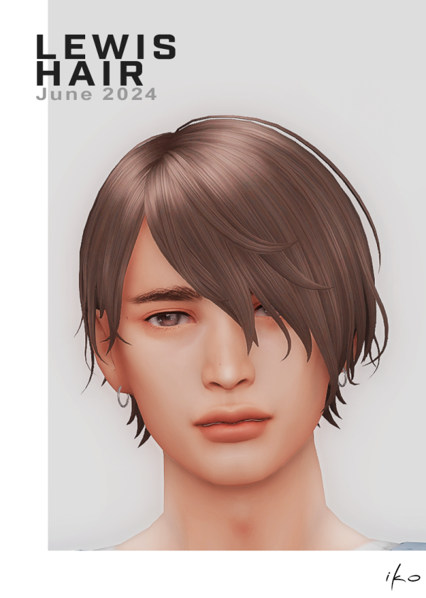 Maxis Match Lewis Hair by simsfinds - The Sims 4 Custom Content
