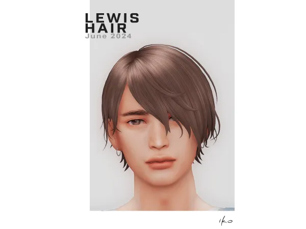 Maxis Match Lewis Hair by ikosims - The Sims 4 Custom Content