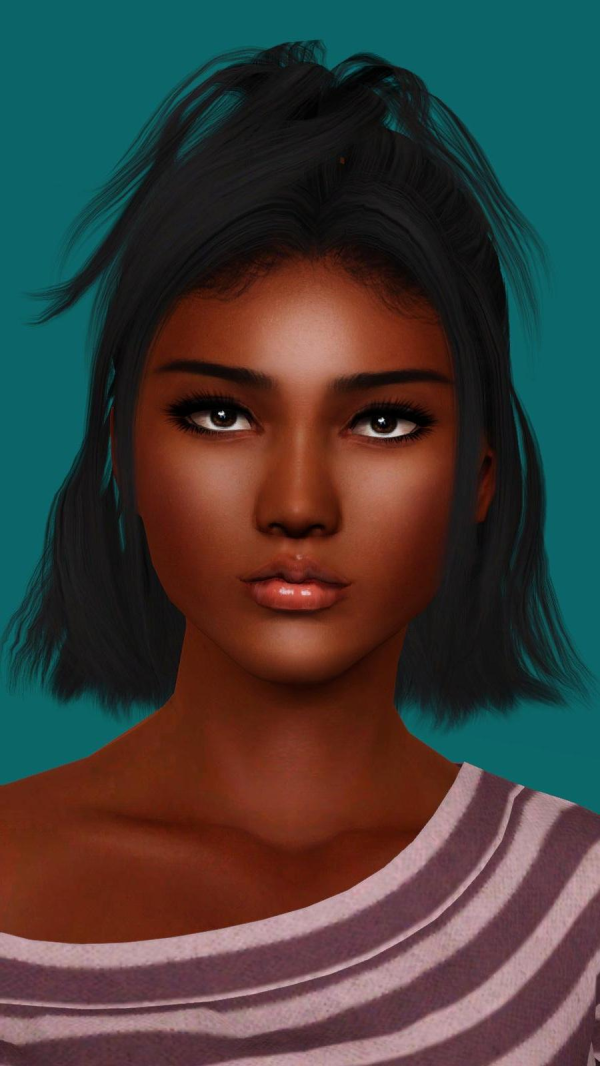 Sweeternsims Wingssims Messy Half Updo Hairstyle 4T3 by simsfinds - The Sims 3 Custom Content