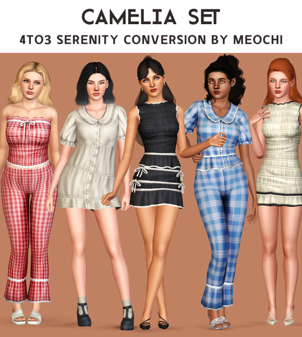 4t3 Camelia Set conversion by simsfinds - The Sims 3 custom content