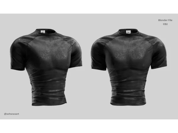 Alpha 2024 Apr08 (sims4) Sport Fitted Top by ashwwa - The Sims 4 Custom Content