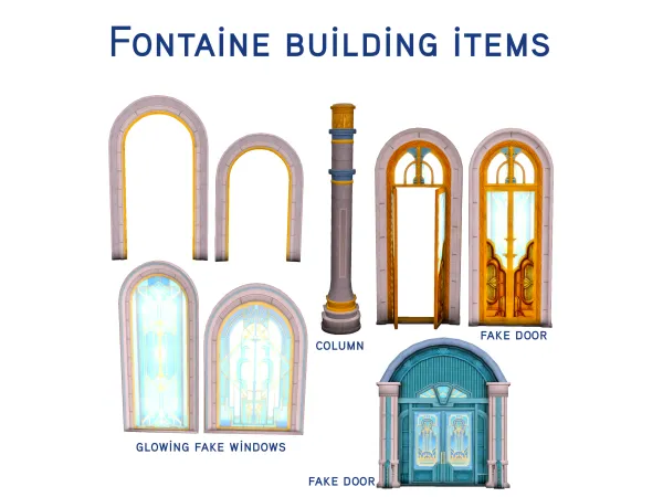 Fontaine building items by natalia_auditore