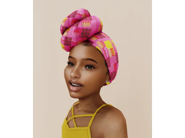 Mix Urban Homage Headwrap Conversions by afrosimtricsimmer - The Sims 4 Custom Content