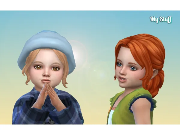 Maxis Match Low Pony Wavy for Toddlers by kiarazurk - The Sims 4 Custom Content