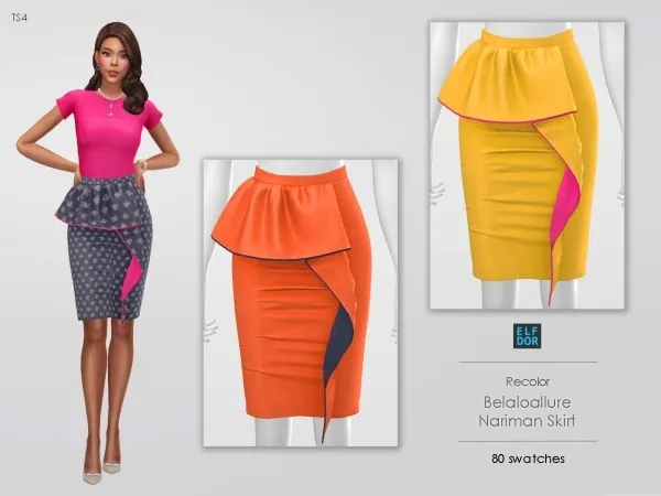 Mix Belaloallure Nariman Skirt RC - The Sims 4 Custom Content