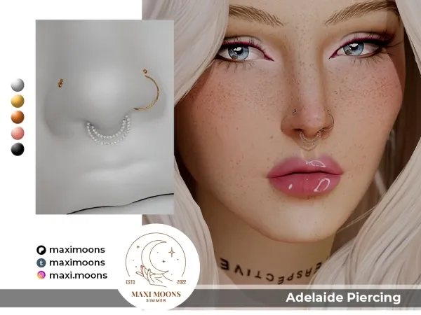 Alpha Adelaide Piercing - The Sims 4 Custom Content