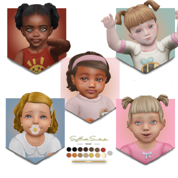 Maxis Match Infant Hair Conversions part 3 by simsfinds - The Sims 4 Custom Content