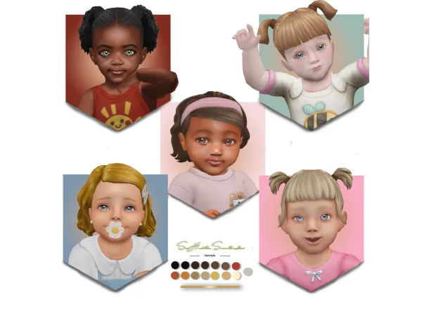 Maxis Match Infant Hair Conversions part 3 by sehablasimlish - The Sims 4 Custom Content