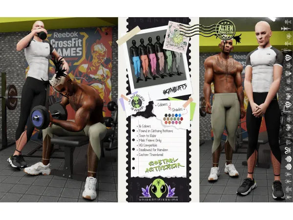 Alpha Control Activewear Leggings by unidentifiedsims - The Sims 4 Custom Content