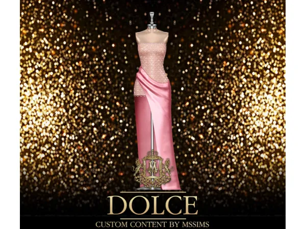 Alpha DOLCE GOWN MINI DRESS by Mssims4 - The Sims 4 Custom Content