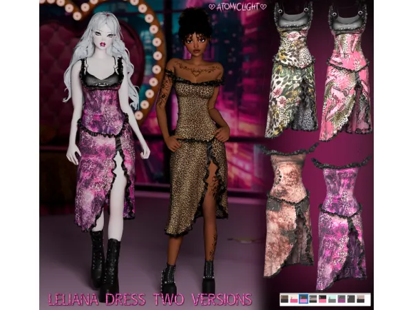 Alpha Leliana dress by atomiclight - The Sims 4 Custom Content